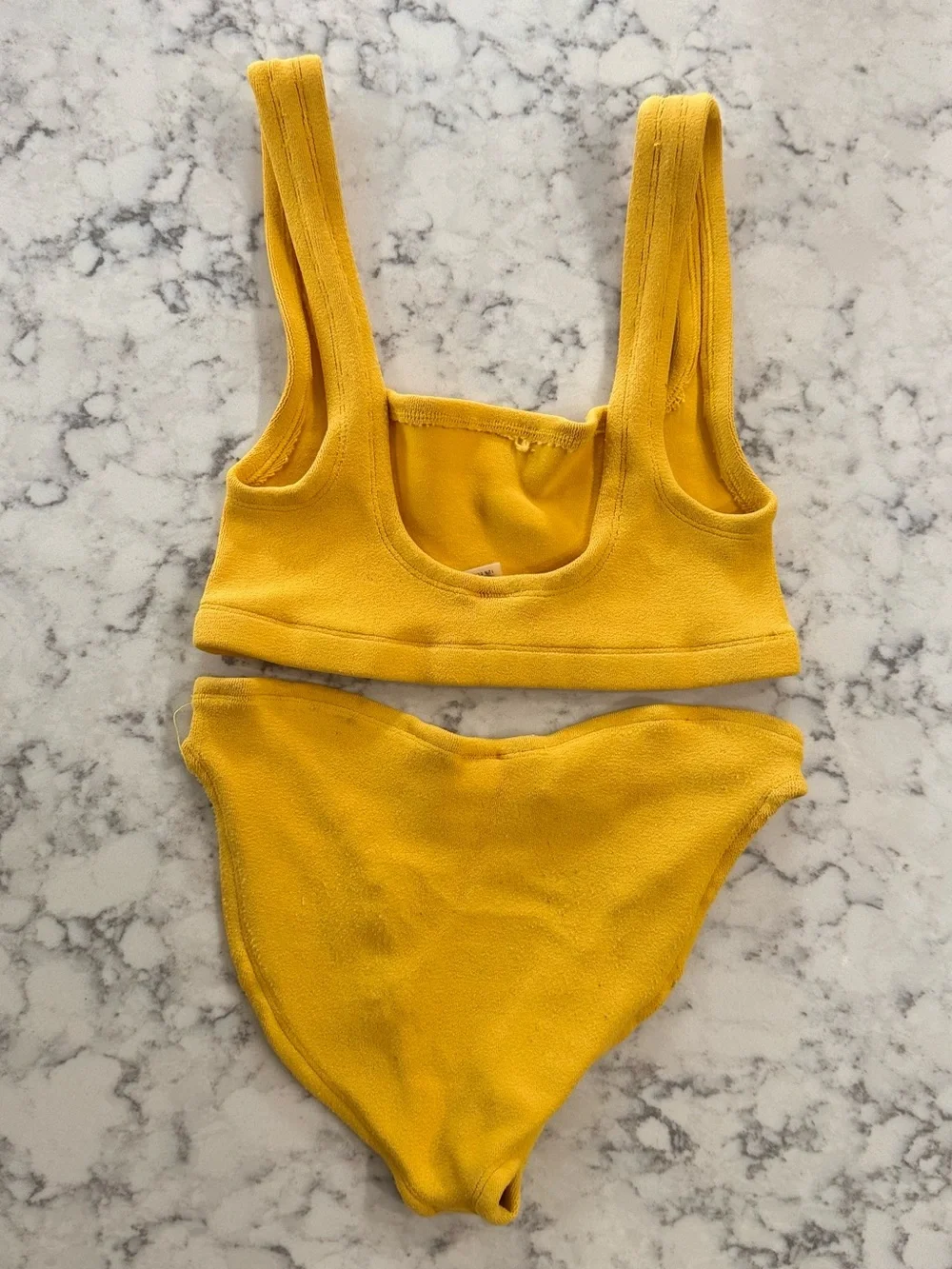 Hunza G Mustard Yellow Bikini Set